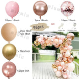 elvesmall Metal Rose Pink Balloon Garland Arch Kit Boho Sand White Wedding Birthday Party Balloons Gender Reveal Baby Shower Decorations