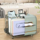 elvesmall Desktop Tissue Box Removable Slight Luxury Decorative Handkerchief Case Paper Storage Box Home Office Car Nordic Plastic Holder
