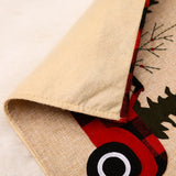 elvesmall  Christmas Chair Cover Red Truck Dining Chair Cover For New Year Merry Christmas Party Home Dining Room Kitchen Table Decor