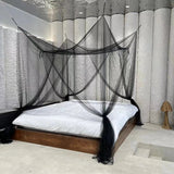 elvesmall  Palace Summer Mosquito Net Four Corner Open Queen Bed Mosquito Net Foldable Anti-mosquito Net Portable Outdoor Camping Tent