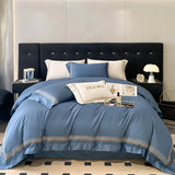 elvesmall  Luxury Egyptian Cotton Bedding Set Embroidery Duvet Cover Set Quilt Cover Fitted/Flat Sheet Pillowcase  Home Textiles Bedspreads