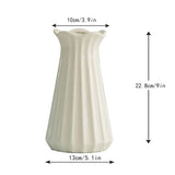 elvesmall White Modern Ceramic Vases Water-grown Flowers Dried Flowers Decorative Ornaments Living Room Table Ornaments Flower Ware North
