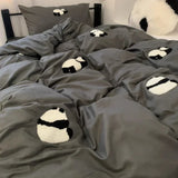 elvesmall Ins Gentle Yellow Bedding Set Hot Air Balloon Duvet Cover Soft Queen Full Twin Size Flat Bed Sheet Quilt Cover Pillowcase Kawaii