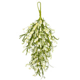 elvesmall  Thanksgiving Hanging Artificial Plant Vines Fall Home Decoration Outdoor Fake Plant Garland Wedding Party Wall Front Door Wreath