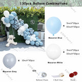 elvesmall Doubled Pearl Tiffany Blue Balloons Garland Arch Wedding Valentines Ball Decoration Matte White Ballon Kit Birthday Baby Shower