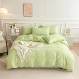 elvesmall New Solid Color Single Duet Cover Without Print Wind Dual All-quilted Cover Without Pillowcase 160x210 180x220 220x240 Bedding