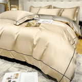elvesmall  Embroidery Bedding Sets Egyptian Cotton Bed Sheet Set Luxury Duvet Cover Bedsheet Bed Linen Pillowcase 5 Stars Hotel Bedclothes