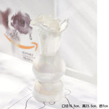 elvesmall  Ins Light Luxury Pearl White Nordic Simple Ceramic Dried Flower Vase Home Living Room Art Decoration Flower Arrangement