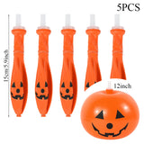 elvesmall 12inch 5Pcs Halloween Latex Balloons Pumpkin Ghost Festival Balloons Halloween Decorations Home Outdoor Halloween Pumpkin Decor