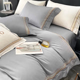 elvesmall  Luxury Egyptian Cotton Bedding Set Embroidery Duvet Cover Set Quilt Cover Fitted/Flat Sheet Pillowcase  Home Textiles Bedspreads