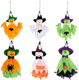 elvesmall 1pcs Halloween Hanging Ghost Decorations Pumpkin Ghost Straw Windsock Pendant for Outdoor Indoor Bar Party Background Decoration