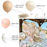 elvesmall  Doubled Cream Peach Boho Balloons Garland Wedding Engagement Decoration Balloon Rose Nude Ballon Arch Global Birthday Decor