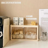 elvesmall  -  Office Coffee Capsule Storage Box Simple Home Desktop Skin Care Cosmetics Snacks Water Cup Sundries Organizer Rack