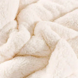 elvesmall  Coral Fleece Autumn Winter Warm Blankets for Bed 3 Layers Thicken Flannel Blanket Quilt Soft Comfortable Warmth Quilts Washable