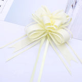 elvesmall 10/20Pcs White Wedding Car Ribbon Pull Bows Knot Gift Wrap Wedding Car Decor Birthday Party Supplies Chairs DIY Home Decoration