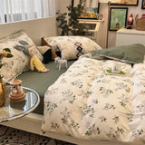 elvesmall American rural style small floral bedding set of four pieces fresh and fresh bedding set of three pieces student bed sheets