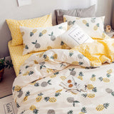 elvesmall Hot sale high quality bedding double sanded quilt cover sheet pillowcase four-piece set