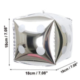 elvesmall 2/6/10pcs/lot 18cm Cube Foil Balloons Dice Foil Ballon Casino Theme Party Adult Birthday Decor Las Vegas Party Poker Theme Party