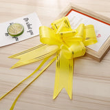 elvesmall 20/10pcs Gift Hand Drawn Flowers Decoration Wedding Car Gift Packing Pull Bow Ribbons Plastic Flores Party DIY Festive Suppy