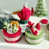 elvesmall Christmas Cake Candles Scented Candles Home Decoration Gingerbread Man Cookies Fragance Candles
