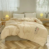 elvesmall  -  Soybean Fiber Filling Spring Summer Autumn Winter Comforter 100% Cotton Fabric Quilting Comforters Grade A Warm Blanket Quilt
