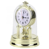 elvesmall Mute Desktop Office Clock Desk Clock European Retro Style Living Room Clock Antique Home Decoration