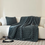 elvesmall  Luxury faux fur winter blanket room decor 3D rose Home bed linen plush sofa blankets Microfiber bedding Plaid quilt Duvet cover