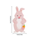 elvesmall  10/20/30pcs Easter Bunny Paper Lollipop Bag Cards Cartoon Rabbit Candy Packing Bags Happy Easter Birthday Party Decor Kids Gift
