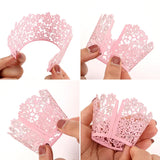 elvesmall 50 Pcs Laser Cut Hollow Cupcake Wrappers Baby Shower Muffin Cupcake Baking Cups Wedding Birthday Party Cake Decoration