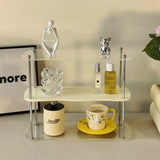 elvesmall  -  INS same model Table shelf Three layer acrylic perfume shelf High level simple modern cup shelf Table top sorting cabinet decor