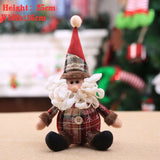 elvesmall Christmas Dolls Tree Decor New Year Ornament Reindeer Snowman Santa Claus Standing Doll Navidad Decoration Merry Christmas