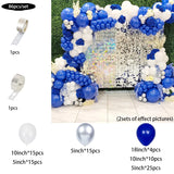 elvesmall Dusty Blue White Balloon Garland Kit Pastel Light Arch Wedding Birthday Party Baby Shower Baptism Christening Party Decorations