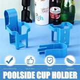 elvesmall Pool Drinks Holder Swimming Pool Water Cup Hanger Holder for Bathroom Tub Poolside Cup Hanger Rack Swim Pool Party Accessories