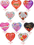 elvesmall 10pcs 18inch Happy Valentine's Day Heart Foil Balloons Helium Balloon Valentine's Day Party Decorations