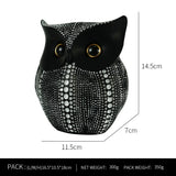 elvesmall Creative Resin Owl Ornaments Living Room Office Table Decorative Handicrafts Home Desktop Decoration Accessories, Friend Gifts