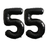 elvesmall 2pcs 40inch Huge Black Number Foil Balloons Birthday Party Decorations Adult Kids 10 11 12 15 20 25 30 45 50 60 Year Old Supplie