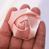 elvesmall 10Pcs 5cm 2" Large Rose Fabric Artificial Flowers for DIY Accessories Clothing Hats Shoes Decoration Headdress Wedding Bride