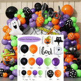 elvesmall 143PCS Halloween Balloon Arch Kit Ideal for Halloween Decorations, Birthdays, Anniversaries, Bar Mitzies, and Dances