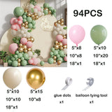 elvesmall Pink Blue Balloon Garland Arch Kit Baby Shower Birthday Party Decoration Latex Balloon Wedding Anniversary Confetti Decor Globos