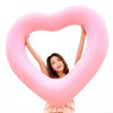 elvesmall 90 INS Hot Inflatable Sweet Heart Swimming Rings laps Giant Pool party Lifebuoy Float Mattress Swimming Circle Pink Red