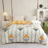 elvesmall Pink Grid Duvet Cover 100% Cotton Plaid Comforter Covers Queen 1pc Luxury Soft Reversible Bedding with Zipper Closure Home Decor