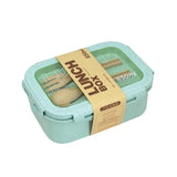 elvesmall  -  Wheat Straw Lunch Box Healthy BPA Free Bento Boxes Microwave Dinnerware Food Storage Container Soup Cup Lunch Box for Kids