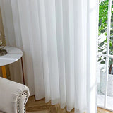 elvesmall White Tulle High Quality Thick Yarn Luxury Chiffon Window Curtains For Bedroom Villa Opaque Drapes Living Room Decoration