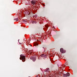 elvesmall  2M Valentine's Day Garlands Stripe Tinsel Easter DIY Wreath Craft Easter Decoration Home Hanging Ornament Valentine's Party gift