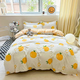 elvesmall Floral Print Brushed Home Bedding Set Simple Fresh Comfortable Duvet Cover Set with Sheet Comforter Covers Pillowcases Bed Linen