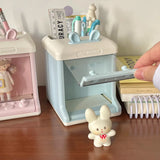 elvesmall Creative House Shape Doll Storage Box&Pen Holder Multifunctional Desktop Organizer School Office Stationery