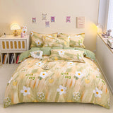 elvesmall Orange Pumpkin Duvet Cover Cartoon Style Bedding Set for Kids Girls Soft Microfiber Reversible Comforter Cover with 2 Pillowcase