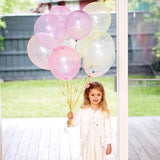 elvesmall 20Pcs 10inch Crystal Bubble Balloons Pastel Colorful Transparent Latex Balloons Birthday Party Decor Wedding Helium Globals