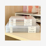 elvesmall Portable Archives Projects Contract Certificates Desktop Storage Box Puzzle Storage box Slim Document Case File Organizer Box