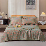 elvesmall  Stitch Bed duvets Cotton gauze Bed linen Comforter bedding set Jacquard summer Blanket Double bed quilt bedspreads and coverlets